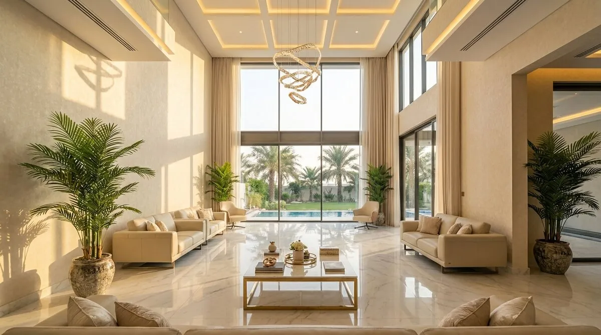 Luxury villa completed — after